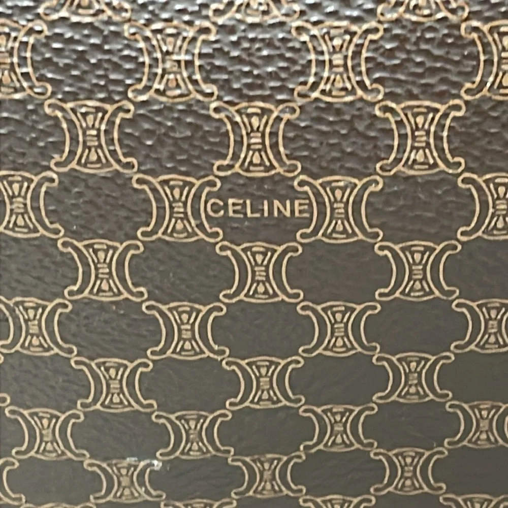 Celine Brown Macadam Briefcase Business Laptop Bag Top Handle
